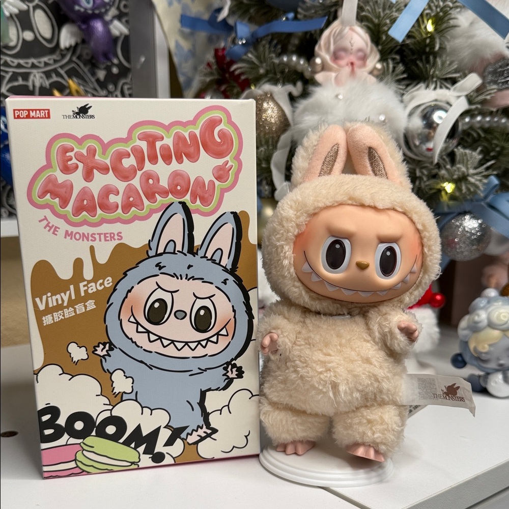 Authentic Exciting Macaron Soymilk Labubu From Pop Mart Sealed Brand New